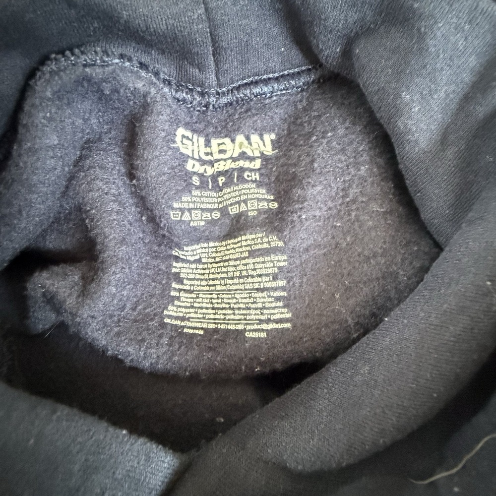 Ghirardelli Gildan Sz Small Navy Blue DryBlend Pullover Hoodie San Francisco EUC - Picture 3 of 8
